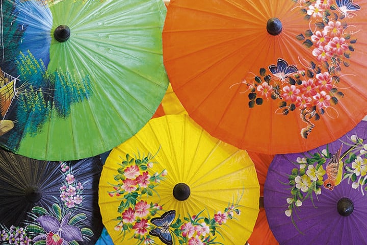 traditional thai umbrella in Chiang Mai, Thailand