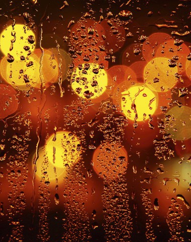 Water drops on window