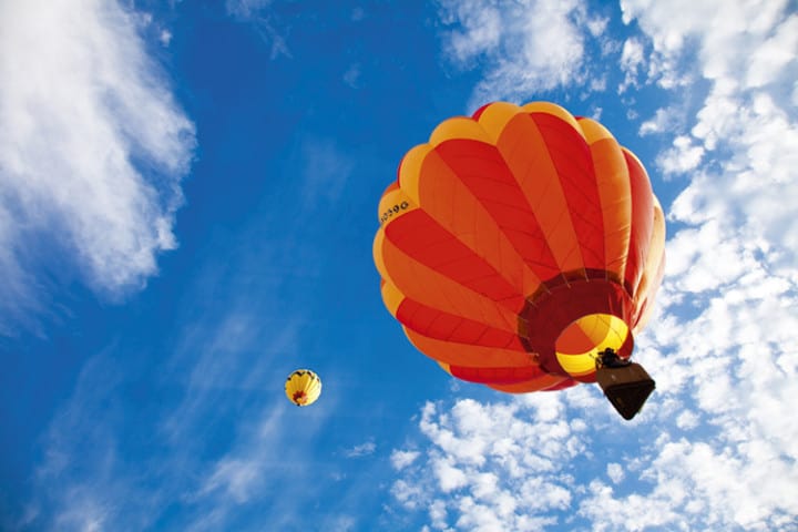 Balloons in flight