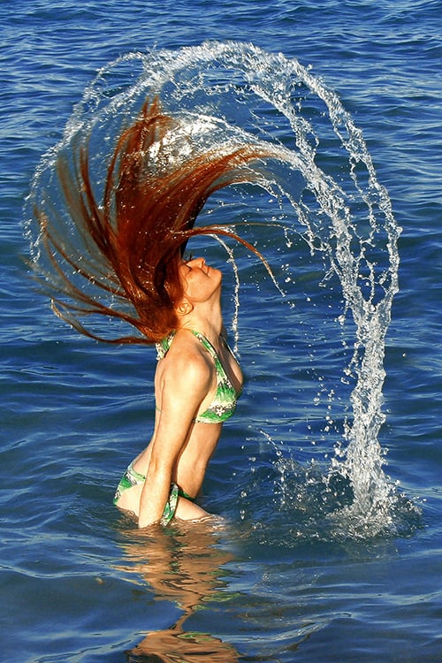 Swining Hair from Water