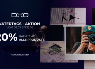 DxO Vatertagsaktion: 20% auf alle Produkte DxO Vatertagsaktion